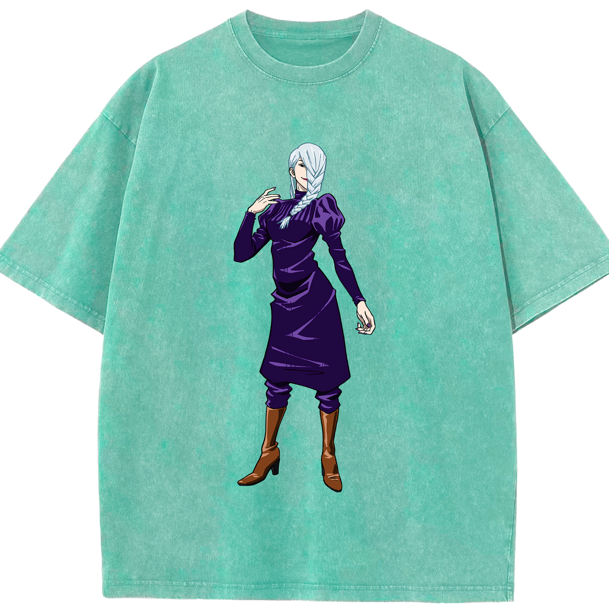 （画像用） 呪術廻戦 Jujutsu Kaisen 綿100% ヴィンテージ風 半袖Tシャツ（フロントプリント）
